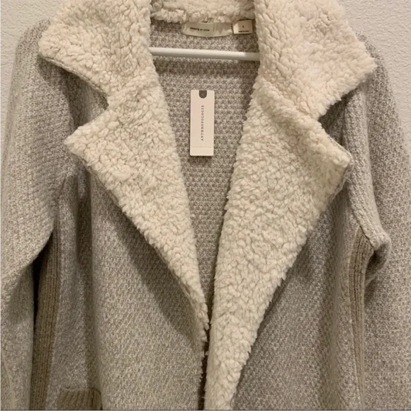 Anthropologie Marled Sherpa sweater coat NWT